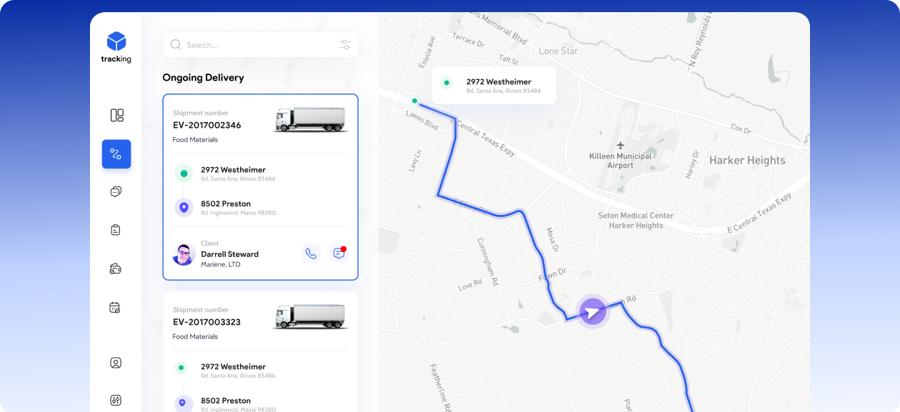 Tracking App UI